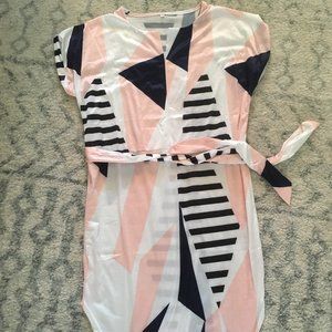 Patterned Shirt Tunic with removable belt